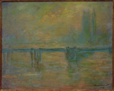 Charing Cross Bridge, Fog by Claude Monet